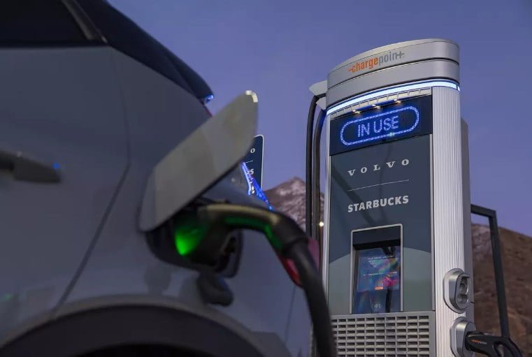 Volvo, Starbucks Launch EV Fast-Charging Network