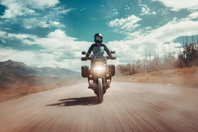 A fully loaded Pan America built for long-distance touring, not hardcore off-road riding